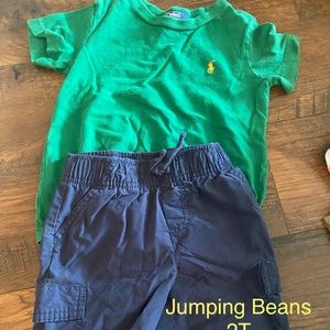Ralph Lauren Top and Jumping Beans Shorts 2t